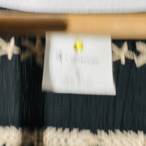 By Together x Anthropologie Shift Dress Black Tan Cap Sleeve EMbroider - S - Picture 5 of 5